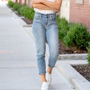 Judy Blue Aurora High Rise Cuffed Slim Fit Jeans Medium Wash Size 7